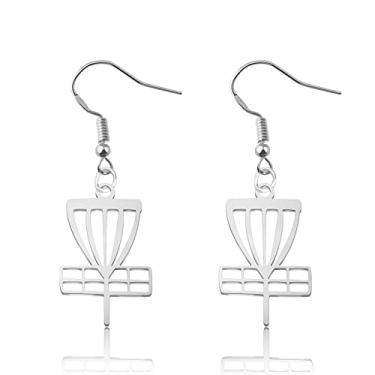 Imagem de TIIMG Frisbee Golfista Presente Disco Amante Jogador Presente Frisbee Golf Cestas Brinco Para Namorada Mulher, Small, Metal, na unknow