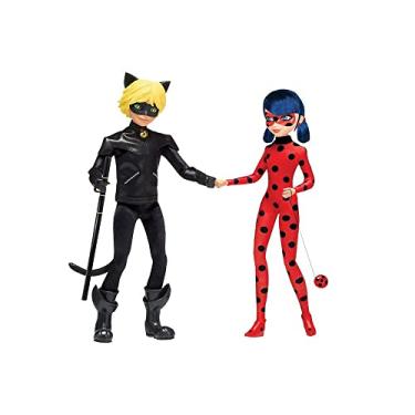 Imagem de Conjunto de 2 Bonecos Miraculous Mission Accomplished Ladybug e Cat Noir Multikids - BR1555