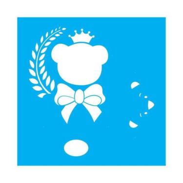 Imagem de Stencil Tamako Urso - 30X30Cm - Ref D241