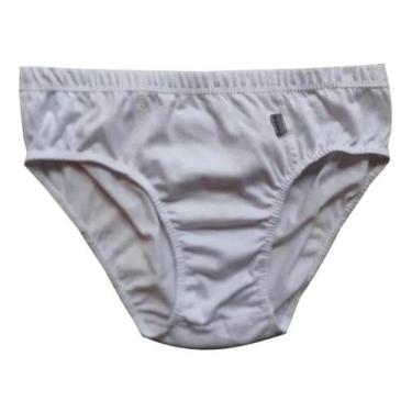 Imagem de kit com 12 cueca slip branca elástico embutido 100% algodão-SDSB - MGS