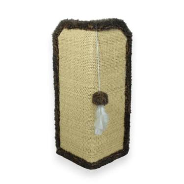 Imagem de Arranhador Gato Proteção Canto de Sofás Base Interno Brinquedo Bolinha