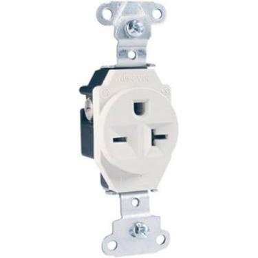 Imagem de (20 Amp, Branco) - Pass & Seymour 5851WCC8 20A Heavy-Duty Single Outlet