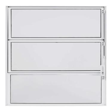Imagem de Janela Vitrô basculante 60x60 aluminio natural para banheiro