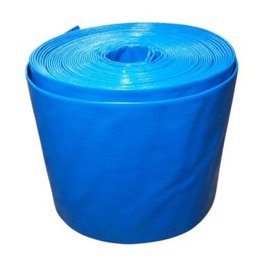 Imagem de Rolo de 5 Metros de Mangueira Flat Azul 12 Polegadas Irrigação Borrach