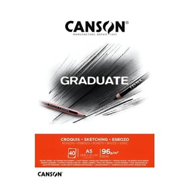 Imagem de Bloco de Papel Graduate Croquis A5 Canson 96g 40 Folhas 