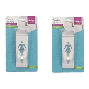 Imagem de Kit 2 Gancho Cabide para Porta Toalhas Inox Formato Feminino - Wincy