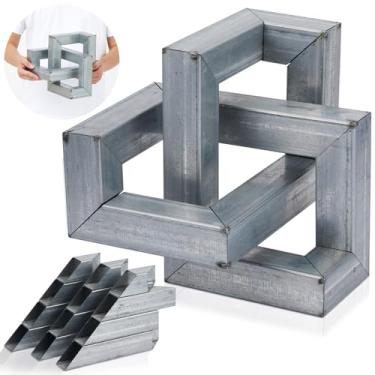 Imagem de Therwen 1 conjunto de 12 peças de 3,8 cm de largura 19 kit de prática de soldagem calibre 19 cupons de soldagem com nó geométrico, equipamento de soldagem a laser de ferro, projetos de soldagem para