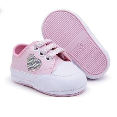 Imagem de Bota Botinha Bebê Infantil Menina Recém Nascida Rosa Maternidade Fashi