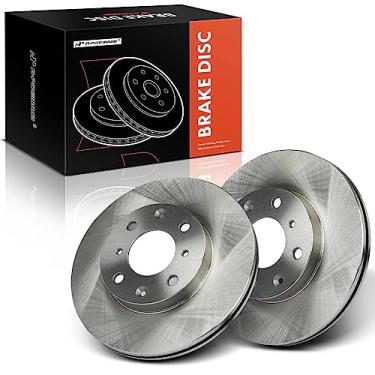 Imagem de A-Premium Rotores de freio a disco ventilados frontais de 9,45 polegadas (240 mm) compatíveis com modelos selecionados Honda - Civic 1990-2000, CRX 1990-1991, conjunto de 2 peças