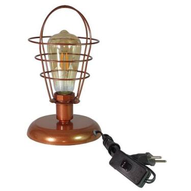 Imagem de Abajur Aramado Lampshape Cobre Sala Quarto cozinha banheiro - CM GLASS