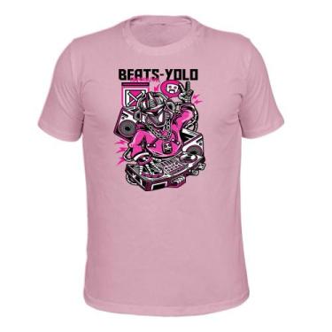 Imagem de Camiseta Plus Size Algodão Tecido Macio Yolo - Surprass, Rosa, G3