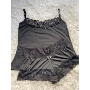 Imagem de Babydoll Sexy Melissa Plus SIze do 48 ao 58 - Orquídea Lingerie, Preto