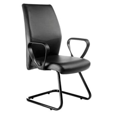 Imagem de Cadeira Diretor Base Fixa em S  Linha Ferrari Preto - Design Office Mó