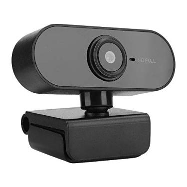 Imagem de Webcam para Pc, Câmera de Pc Com Microfone 1080p Câmera de Computador Câmera Web para Computador Desktop para Vídeo (Preto)