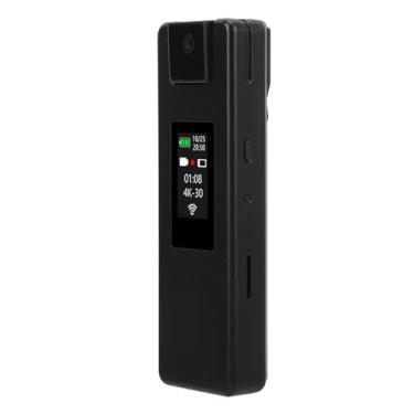 Imagem de Câmera Vlogging, Gravador de Vídeo Corporal 4K Com Clipe, Lente Giratória, Detecção de Movimento, Gravação de Loop de Suporte, Câmera Portátil Vestível para Conferência, Entrevista