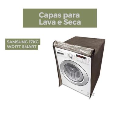 Imagem de Capa para lava e seca samsung 17kg wd17t smart transparente flex - Cap