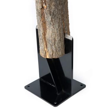 Imagem de HANDYGO Divisor de lenha de madeira - Divisor de lenha de aço estrutural de alta resistência, cunha divisor de madeira, para fogão a lenha pequeno e divisor manual de lareira, preto