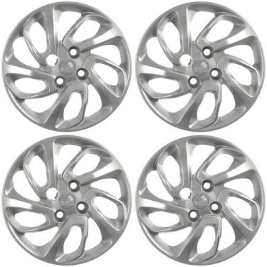 Imagem de Calota Aro 14" cor Prata Mod Uno Attractive 2015/16 (Jogo c/ 4 Calotas