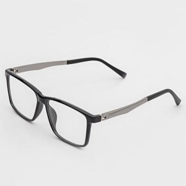 Imagem de Armação Óculos de Grau Masculino Retangular Caio- Óculos Sunrise, Pret