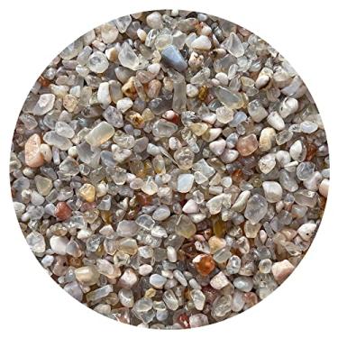 Imagem de Lascas de pedra preciosa semi caída natural por, lascas de cristal de flor de cerejeira (flor de cerejeira, 1000 g)