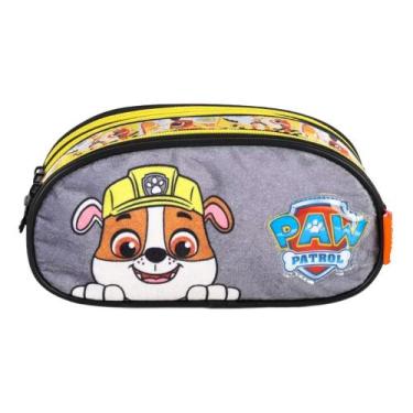 Imagem de Estojo Escolar Infantil 3 Compartimentos Paw Patrol Pelúcia - Luxcel, 