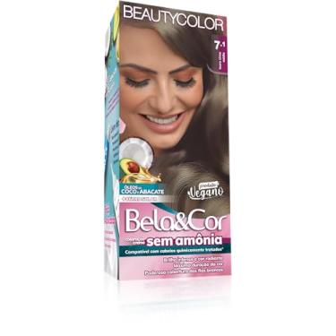 Imagem de Coloração Bela&Cor Sem Amônia - 7.1 Louro Cinza Médio