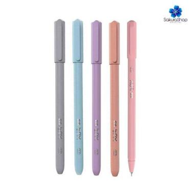 Imagem de Kit com 4 Caneta Esferografica Ponta Fina 0.7mm Tons Pasteis Vintage C