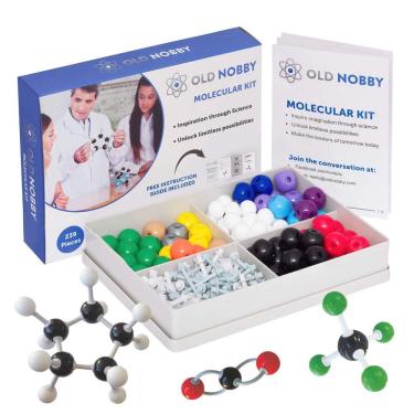 Imagem de Kit de modelo molecular de química Old Nobby 239 Pc com estojo