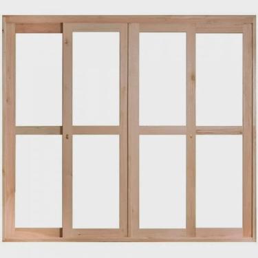 Imagem de Porta de Madeira Balção de Correr 213x240cm com Batente 9,4cm ewk 484 Rondosul