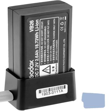 Imagem de Bateria e carregador Li-ion 2600mAh 7,2 V para Godox V1 Flash