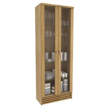 Imagem de Cristaleira com 2 Portas em Vidro CR6002 Natural - Tecno - Tecno Mobil