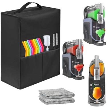 Imagem de lasesasies Capa Para Máquina De Smoothie Profissional Bebidas Congeladas Ninja Slushi 72 Oz, Preta, À Prova D'Água, Nylon