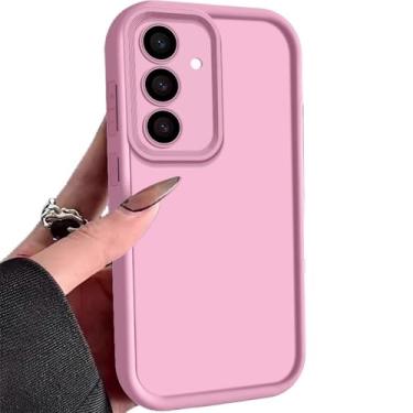 Imagem de Capa de celular Candy Color para Samsung S25 S24 S23 S22 Ultra Plus S21 S24 FE A55 A34 A15 A35 A52 A53 A54 A16 5G Capa de silicone macia, rosa, para Galaxy A35 5G