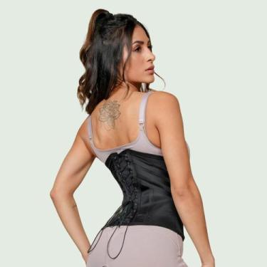 Imagem de Cinta modeladora corselete para remodelamento costal Biobela, Preto, M