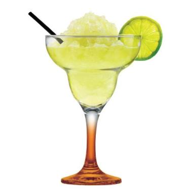 Imagem de Taça de Vidro Haste Laranja Margarita para Drink 300ml Ruvolo