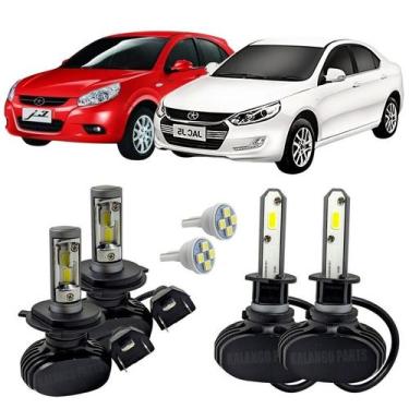 Imagem de Kit Ultra Led Farol Alto Baixo H4 E Milha H3 Jac J2/J3 - Autovex