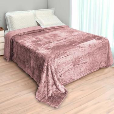 Imagem de Coberdrom Cobertor Quarto Casal Dupla Face Soft Pele De Carneiro Inverno Quentinho Manta(Rosê com Sherpa Rosê)