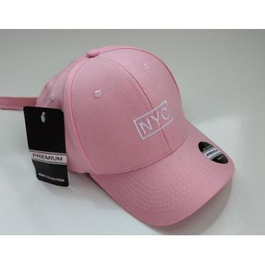 Imagem de Boné Aba Curva NYC Masculino Basebol Fitão - Original Caps, Rosa