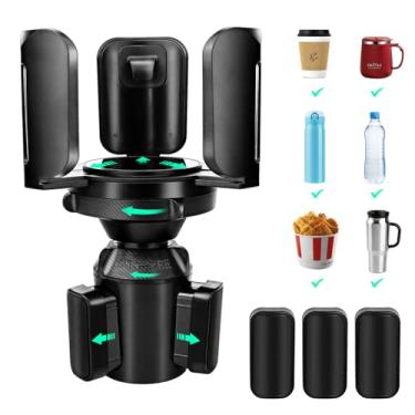 Imagem de Expansor de suporte de copo, suporte de copo expansível e base ajustável para carro, adaptador de suporte de copo grande compatível com Yeti, Hydro Flasks, Owala ou garrafas grandes com menos de 14
