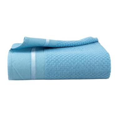 Imagem de Toalha de Banho 1,50m x 0,80m 100% Algodão Tecido Grosso Mariana Azul Bebê