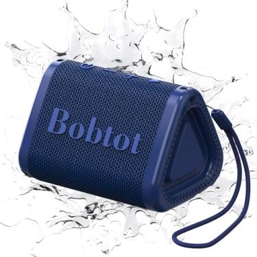 Imagem de Bobtot Alto-falante Bluetooth portátil sem fio pico de 10 W, alto-falante de chuveiro pequeno IPX7 à prova d'água, tempo de reprodução de 15H, som alto e estéreo com graves, emparelhamento TWS para