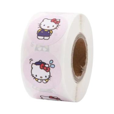 Imagem de Kawaii Sanrio Olá Kitty Melodia Kuromi Cinnamoroll Decalques De Bagage