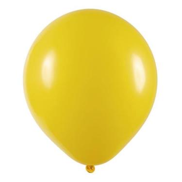 Imagem de Balão de Festa Redondo Profissional Látex Liso - Amarelo - Art-Latex -