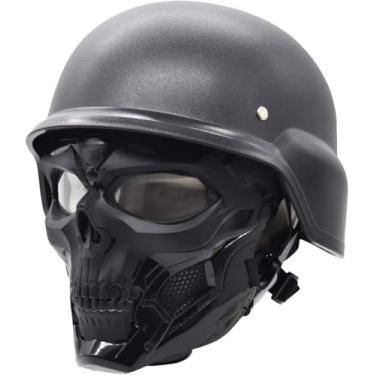 Imagem de Máscara Protetora Ajustável Tática Do Crânio Do Capacete M88 Com A Versão Atualizada Do Capacete Tático Ajustado Apropriado Para Atividades Exteriores