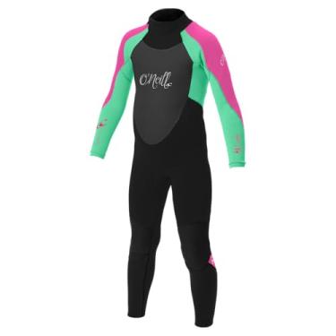 Imagem de O'Neill Wetsuits Roupa de mergulho feminina Epic 4/3 mm com zíper nas costas, preto/alga marinha/baga, 6,4216