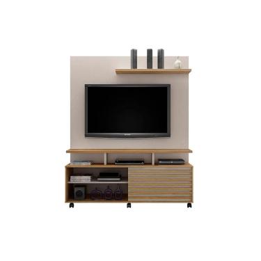 Imagem de Estante Home Theater para TV até 60 Polegadas 1 Porta Star Off White/Cinamomo - Valdemóveis