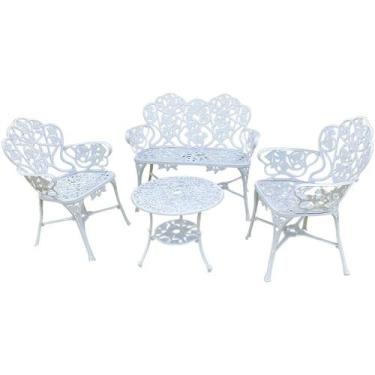 Imagem de Conjunto Namoradeira e 2 Poltronas Nova Hera Alumínio Fundido de Jardi