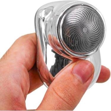 Imagem de Mini Barbeador Eletrico Portatil Recarregavel Aparador De Pelos Cor:Prateado (STO1789PTA)