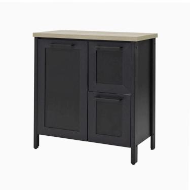 Imagem de Aparador Buffet Ditália 1 Porta 2 Gavetas Com Tampo Bn-01 Preto