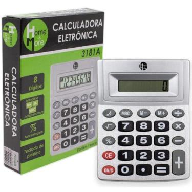 Imagem de Calculadora eletronica 8 digitos a bateria 13x10cm - HM COMERCIO